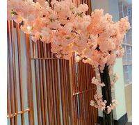 RNNYWDRQ 1.8x1m/5.9x3.2ft Large Simulation Plant Japanese Artificial Cherry Blossom Trees Fake Silk Flower Peach Tree Indoor Outdoor Party Restaurant Mall Decoration 3.5x3.5m/11.5x11.5ft