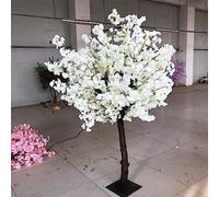 RNNYWDRQ Artificial Cherry Blossom Tree, Blossom Tree, Cherry Blossom Decor, Weeping Cherry Tree, Simulation Red Blossom Tree, Artificial Outdoor Trees 1x0.6m/3.3x2ft