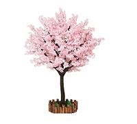 RNNYWDRQ Artificial Cherry Blossom Tree, Sakura Tree, Weeping Cherry Tree, Fake Cherry Blossom Fake Plants, Artificial Trees With Real Wood Stems and Lifelike Leaves Replica 1x0.6m/3.3x2ft