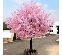 RNNYWDRQ Artificial Cherry Blossom Tree, Sakura Tree, Weeping Cherry Tree, Fake Cherry Blossom Fake Plants, Artificial Trees With Real Wood Stems and Lifelike Leaves Replica 1.8x1.5m/5.9x4.9ft