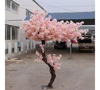 RNNYWDRQ Artificial Cherry Blossom Tree Wishing Tree Handmade Fake Sakura Silk Flower Indoor Outdoor Gardens Shopping Mall Hotel Wedding Decoration Landscaping 2.5x2m/8.2x6.6ft