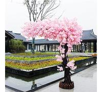 RNNYWDRQ Artificial Cherry Blossom Trees, Simulation Peach Branch Fake Sakura Flower Wishing Tree Interior Decoration Hall Shopping Mall Stage Landing Landscape Tree 1.5 * 1.5m/4.9x4.9ft