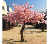 RNNYWDRQ Artificial Cherry Blossom Trees Weeping Cherry Blossom Tree Handmade Light Pink Tree Indoor Outdoor Gardens Home Office Party Wedding 2.5x2.5m/8.2x8.2ft