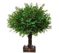 RNNYWDRQ Artificial Ficus Tree Large Plant Simulation, Indoor/Outdoor Decor for Living Room, Mall, Floor, Potted Greenery green-1.8x1.2m