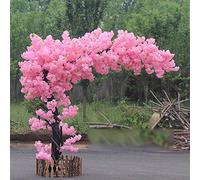 RNNYWDRQ Artificial Japanese Pink Cherry Blossom Tree Handmade Fake Sakura Silk Flower Wishing Tree For Wedding Event Party Restaurant Mall 2.5x2.2m/8.2x7.2ft