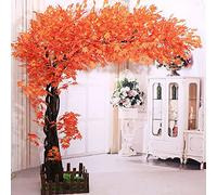 RNNYWDRQ Artificial Maple Tree, Red Maple Tree, Simulation Dwarf Red Japanese Maple Tree, Fake Japanese Maple Tree, Sugar Maple Tree, Artificial Tree Outside Fall Decor 3.5x3.5m/11.5x11.5ft