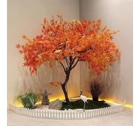 RNNYWDRQ Artificial Plant Horse Drunken Wood Plant, Olive Tree Green Artificial Tree, Fake Tropical Plant Potted Plant Decoration, for Home Office Living Room Decoration red-2m