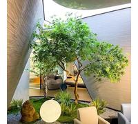 RNNYWDRQ Artificial Plant Horse Drunken Wood Plant, Olive Tree Green Artificial Tree, Fake Tropical Plant Potted Plant Decoration, for Home Office Living Room Decoration green-1.8m