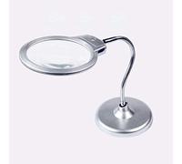 RNNYWDRQ Boutique Magnifying glassPortable Magnifier Magnifying lamp with LED, The high-Resolution 10 Times Magnifying Glass to Read The Desktop Machine Repair Painting Silver/Product Code: WW-1686