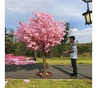 RNNYWDRQ Japanese Artificial Cherry Blossom Tree Simulation Plant Peach Tree Wishing Tree Fake Silk Flower Shopping Mall Decor 1.8x1.5m/5.9x4.9ft