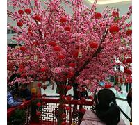 RNNYWDRQ Japanese Cherry Blossom Tree, Large Artificial Simulation Plant Peach Tree Wishing Tree Fake Silk Flower for Office Bedroom Living Party DIY Wedding Decor 1.8x1m/5.9x3.2ft