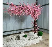 RNNYWDRQ Large Pink Plant, Artificial Cherry Blossom Tree Peach Tree Simulation Plants Wishing Tree Fake Silk Flower for Office Bedroom Living Party DIY Wedding Decor 2x1.5m/6.6x4.9ft