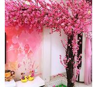 RNNYWDRQ Large Plant Japanese Artificial Cherry Blossom Trees Fake Trees Handmade Tree With Base Indoor Outdoor Home Office Party Wedding 2x1.8m/6.6x5.9ft