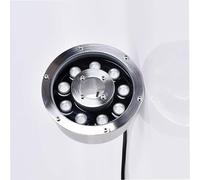 RNNYWDRQ LED Ring Underwater Fountain Light, 12V Park Square LED Underwater Light, Embedded Fountain Pool Spotlight, IP68 Waterproof Medium Hole Underwater Pond Lights(Rgb,24W(12V))