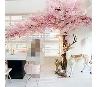 RNNYWDRQ Simulation Plant Japanese Artificial Cherry Blossom Trees Wishing Tree Peach Tree Fake Silk Flower for Office Bedroom Living Party DIY Wedding Decor 2.5x1.5m/8.2x4.9ft