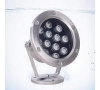 RNNYWDRQ Submersible LED Pool Lights - Underwater Pond Spotlight, IP68 Waterproof Spotlight, Outdoor Recessed Spot Light, Adjustable Angle 24V Stainless Steel Landscape Lighting(Blue,3W)