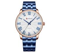 RNONDRY Classic Analog Watches for Men Stainless Steel Waterproof Watch, Blue, Classic