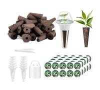 RNPKZ 125 PCS Seed Pods Kit for Aerogarden, Hydroponics Growing System Kit with 50 Grow Sponges, 50 Pod Labels, 12 Grow Baskets, 12 Domes, 1 Tweezer,Replacement Plant Growing Sponges for Garden Indoor