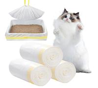 RNPKZ 30 PCS Cat Litter Tray Liners, 79x45 cm Large Cat Litter Liners with Drawstring, CatLitter Tray Bags Linerse, Scratch Resistant & Leak Proof CatLitter Bags for Medium Pet Cats Litters Box Liners