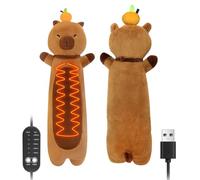 RNPKZ Capybara Plush Heat Pad, 54 cm Electric Heating Pad for Period Pain Relief, USB Powered Menstrual Heating Pad, Long Capybara Plush Electric Heat Pad for Period, Neck Shoulder Back Gift for Women