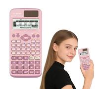 RNPKZ FX-991EX Scientific Calculator, Engineering Scientific Calculator with 552 Functions, Portable 10+2 Digits Display Scientific Calculators for Students, Teachers, Business, School, Office (Pink)