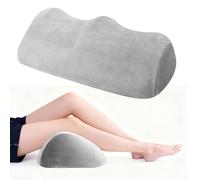 RNPKZ Half Moon Memory Foam Pillow,Bolster Pillow for Legs,Leg Elevation Pillow,Removable Orthopaedic Bolster Pillow for Back Legs Side Sleepers Post-Surgery Footrest Lumbar Relax,51x28x14cm (Grey)