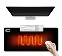 RNPKZ Heated Mouse Pad, 80x33 CM Heated Desk Mat with Digital Display and 5 Levels Heating & 4 Hours Automatic Shut-Off, Waterproof Electric Warm Desk Pad for PC Keyboard Laptop Office Home (Black)