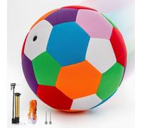 RNPKZ Indoor Soccer Ball, Indoor Soft Football Size 4 with Pump, Silent Soccer Ball for Silent Dribble Training Inside Home Outdoor Yard, Kids Football for Boys Girls Back to School Sport Gift (B)