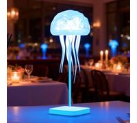 RNPKZ Jellyfish Lamp, RGB Gradient Jellyfish Table Lamp with Dancing Legs, Touch Sensor, Changing Colors,Voice Control & Dimmable Jellyfish Bedside Lamp for Bedroom, Living Room, Gaming Room, Party