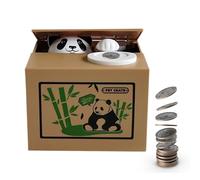 RNPKZ Money Box for Kids, Panda Money Box with Automatic Stealing Coin Paw, Electronic Piggy Bank, Stealing Coin MoneyBox Moneys Bank for Small Change, Savings Bank Toy Birthday Gifts for Children