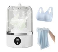 RNPKZ Portable Washing Machine, 1L Underwear Washing Machine, Rechargeable Mini Laundry Machines, Underwear Washer for Underwears, Socks, Bra, Suitable for RV, Travel, Camping and Apartments (White)