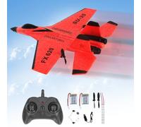 RNPKZ Remote Control Plane, 2CH 2.4Ghz RC Plane Remote Control Wireless Airplane Toy, RC Planes Ready To Fly, SU-35 Foam RCPlane with LED Light Strip, RCGlider Planes for Kids Beginners Adult (Red)