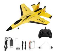 RNPKZ Remote Control Plane, 2CH 2.4Ghz RC Plane Remote Control Wireless Airplane Toy, RC Planes Ready To Fly, SU-35 Foam RCPlane with LED Light Strip, RCGlider Planes for Kids Beginners Adult(Yellow)