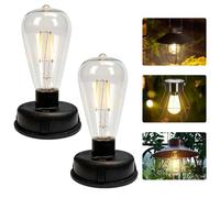 RNPKZ Solar Light Bulb, 8.5CM Replacement Solar Bulb, Waterproof Solar Light Replacement Top with Bright LED Bulb, Replacement Solar Light for Lantern, for DIY Outdoor Garden Patio Decor(2 Pack)