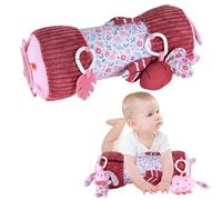 RNPKZ Tummy Time Pillow for Babies, Tummy Time Roll with Integrated Rattle & Squeaker, Montessori Sensory Pillow,Interactive Soft Baby Pillow, Infant Tummy Time Pillow for Babies 0-12 Months