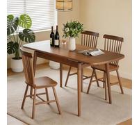RNQZ Solid Wood Extendable Dining Table,47.2" to 70.8" Expandable Table,Easy Assembly, for 4-8, 3-in-1 Design, Ideal for Dining Room, Kitchen, Living Room (Walnut)