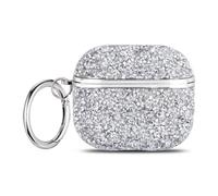 Rnrieyta Bling Diamond Case Cover for AirPods Pro 2,Rhinestone Bling Glitter Crystal Shiny Sparkle Cute Luxury Cover Full Body Protective Shell Case for Women Girls Silver