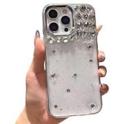 Rnrieyta Diamond Phone Cover for iPhone 13 Pro Max,Bling Case Rhinestone 3D Sparkle Crystal Rhinestone Shiny Glitter Stones Back Bumper