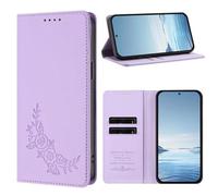 Rnrieyta for Honor 200 Lite Case Wallet RFID Blocking Flip Folio Flower Embossed PU Leather Stand Credit Card Holder Slots Magnetic Protective Phone Cover for Women