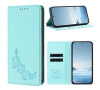 Rnrieyta for Honor 200 Lite Case Wallet RFID Blocking Flip Folio Flower Embossed PU Leather Stand Credit Card Holder Slots Magnetic Protective Phone Cover for Women