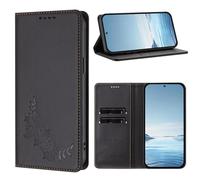 Rnrieyta for Honor 400 Lite Case Wallet RFID Blocking Flip Folio Flower Embossed PU Leather Stand Credit Card Holder Slots Magnetic Protective Phone Cover for Women