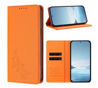 Rnrieyta for Honor Magic 7 Lite Case Wallet RFID Blocking Flip Folio Flower Embossed PU Leather Stand Credit Card Holder Slots Magnetic Protective Phone Cover for Women