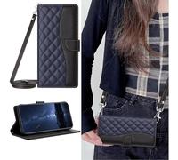 Rnrieyta Miagon Wallet Case for Honor 90 Lite,PU Leather Credit Card Holder Slot Cover with Neck Strap Crossbody Chain Handbag Wrist Strap Spliced Color Case