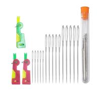 RNSKFG 15 Large-Eyed Hand Sewing Needles And 3 Needle Threaders, Large Hole Sewing Needles, Hand-Made Sewing Needles, Embroidery Needles, And Sewing Tools.