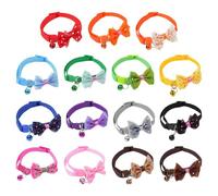 RNSKFG 15 Pieces Of Bow Pet Collar, Small Dog Neck Collar, Cartoon Decorative Collar, Adjustable Pet Necklace.