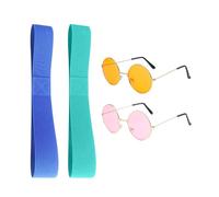 RNSKFG 2 Pieces Beach Towel Fixing Straps And 2 Sunglasses, Elastic Windproof Straps, Bath Towel Fixing Tools, Beach Activity Accessories.