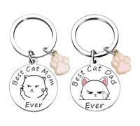 RNSKFG 2 Pieces Of Pet Keychain, Cat Theme Pendant, Creative Cute Keychain, Fun Gift.