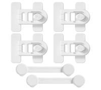 RNSKFG 4-Piece Window Safety Lock And 2 Drawer Locks, Hole-Free Password Lock, Multi-Function Door Lock, And Children'S Anti-Clip Hand Cabinet Door Lock.