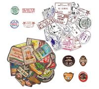 RNSKFG 86 Retro Stickers, Travel Themed Stickers, Diy Handbook Accessories, Can Decorate Mobile Phone Cases, Notebooks, Suitcases.