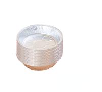 RNSUNH Aluminum Foil Pie Pans 50Pcs 7inch Round Disposable Containers with Angled Walls Foil Baking Tins for Pie Tart Quiche Baking